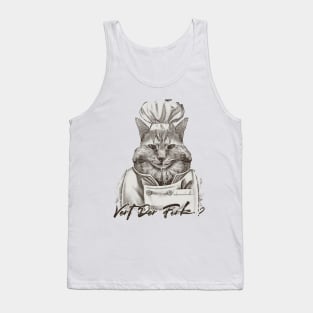 vintage cat chef vert der ferk Tank Top